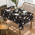 thumbnail image 2 of Halloween Tablecloth 60x84 Inch Rectangular, Ghost Pumpkin Black Washable Table Cover for Party Picnic Dinner Decor, 2 of 6