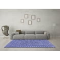 thumbnail image 3 of Ahgly Company Machine Washable Indoor Round Persian Blue Traditional Area Rugs, 8' Round, 3 of 4
