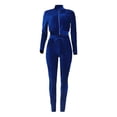 thumbnail image 7 of Babysbule Womens Fall Plus Top Sets Outfit Stylish Women Pocket V-neck Casual Solid Color Long Sleeve + Pants Set, 7 of 7
