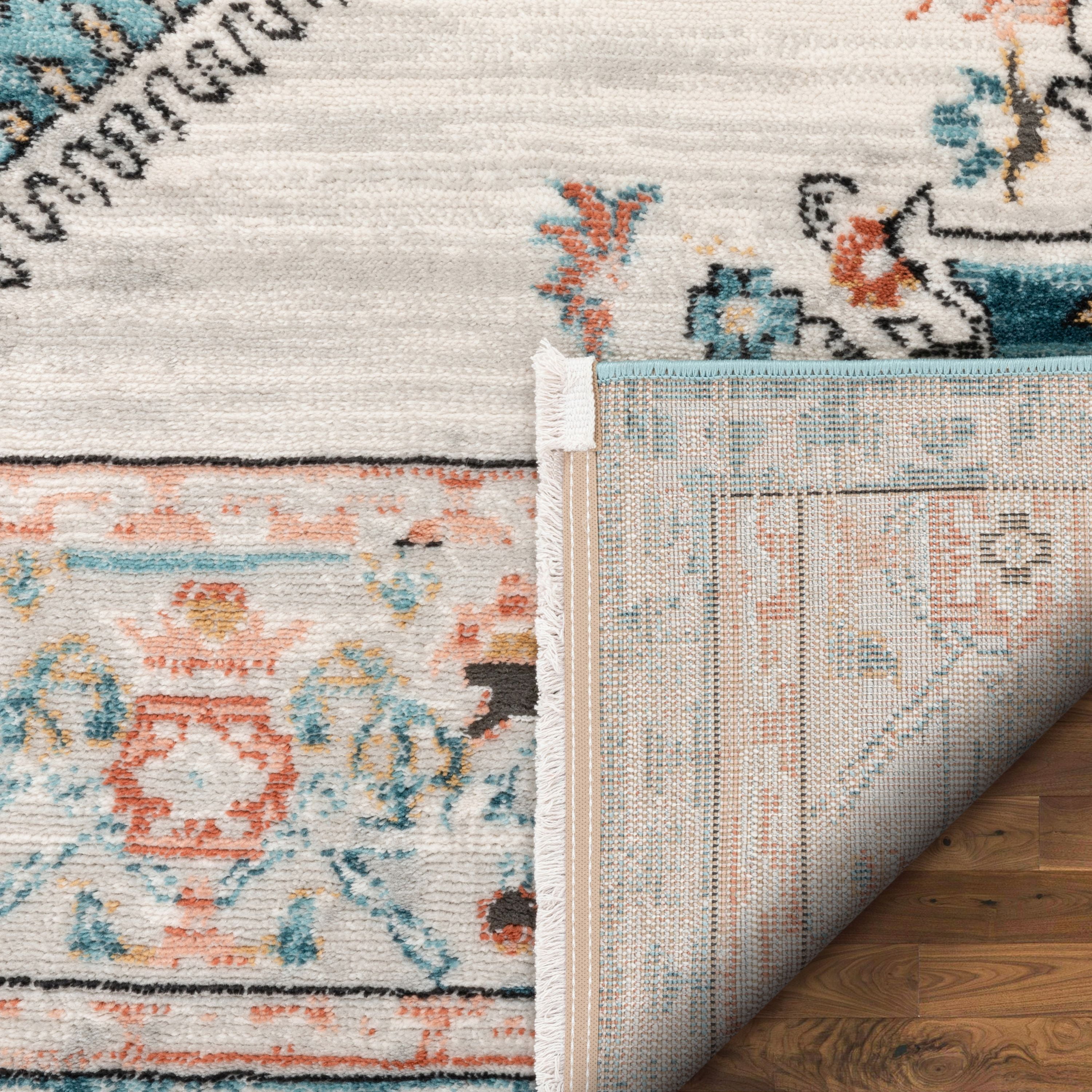 Well Woven Indira Manor Vintage Bohemian Medallion Oriental Blue 5'3" x 7'3" Area Rug