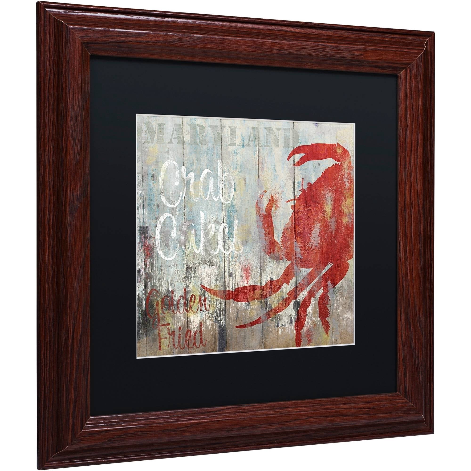 Trademark Fine Art "Restaurant Seafood II" Canvas Art by Color Bakery Black Matte, Wood Frame