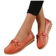 thumbnail image 3 of Caqnni Penny Loafers for Women, Womens Leather Loafers, Comfortable Slip-on Loafer Flats, Dressy Casual Non-Slip Round Toe Ladies Flat Shoes (9.5,Z01-Orange), 3 of 7