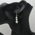 thumbnail image 6 of Earth Gems Jewelry Pearl Earrings Pearl Dangling Earrings Sterling Silver Earrings Round Gemstone Earrings for Women, 6 of 7