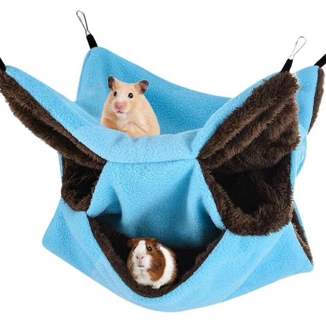 1 pieza de saco de dormir colgante para ardilla, hamaca para hámster, hamaca de felpa doble cálida para zarigüeya y miel