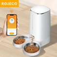 thumbnail image 2 of ROJECO WiFi Automatic Cat Feeder Pet Smart Cat Food Kibble Dispenser Remote Control Auto Feeder For Cat Dog Dry Food Accessories ShopWise Round, 2 of 8
