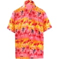 thumbnail image 5 of HAPPY BAY Men's Hawaiian Shirts Short Sleeve Button Down Shirt Mens Hawaii Shirts Boho Holiday Casual Summer Beach Shirts for Men Funny XL Palm Tree Shadows, Red, 5 of 6