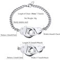 thumbnail image 4 of FindChic Bracelets for Women Handcuffs Cuban Chain Stainless Steel Y2K Jewelry Gift for Her Birthday Christmas, 7.5inch, 4 of 9