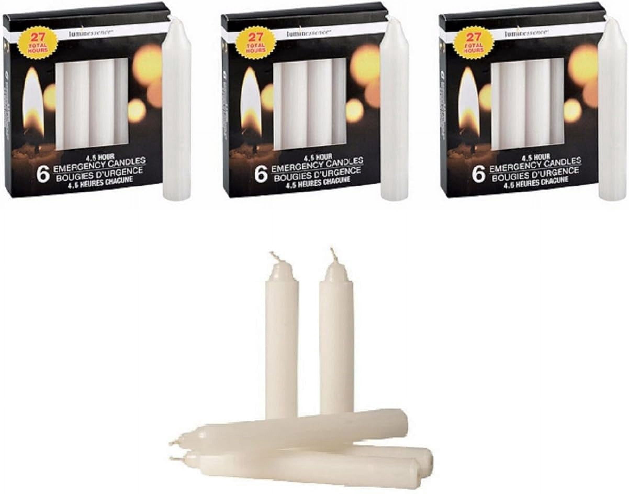 GasOne Emergency Candles – 8-Pack, 115-Hour Burn Time, Clean & Odorless For Power Outages