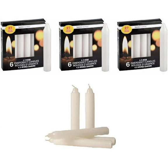 Set of 18 Long-Burn Emergency Candles