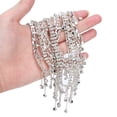 thumbnail image 3 of Fugacal Rhinestone Tassel Chain,Rhinestone Tassel Chain Fringe Bridal Applique Trim Crystal Clothing Bag Decoration,Rhinestone Fringe Chain, 3 of 8