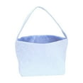 thumbnail image 2 of Bolsa para cesta de conejito de Pascua • Bolso de lona para la búsqueda de huevos de Pascua para niños • Tela suave, asas resistentes, base reforzada • Caja de regalo colorida para Navidad de 25x21, 2 of 6