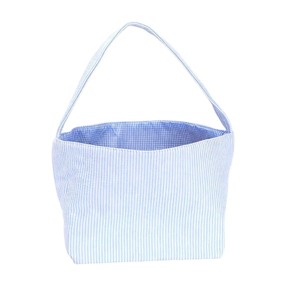 Blue Easter Round Bucket Bag Tote Handbag Perfect For Easter Holiday Parties Holds Easter Eggs And Everyday Essentials 9.84X8.27 Inches Blue Cloth