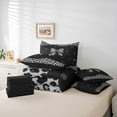 thumbnail image 6 of Castle Fairy Teens Black Grey Bow-Tie Bedding Comforter Set 7pcs,Animal Leopard Cheetah Print Queen Bedding Sets Super Cozy,Old Fashion Dreamy Princess Queen Sheet Sets,Microfiber Bedroom Decor, 6 of 8