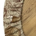 thumbnail image 5 of Ambesonne Floral Fitted Round Tablecloth, Roses Engraving Retro Print, 56"- 60" Diameter, Dark Khaki Champagne, 5 of 5