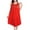 Red, variant on Clearance! Cqxid525 Women Nightgowns & Sleepshirts Women Casual Solid Dress Sleeveless Round Neck Lace Splice Dress Pullover Loose Dress Pajama Dress Blue 1PC