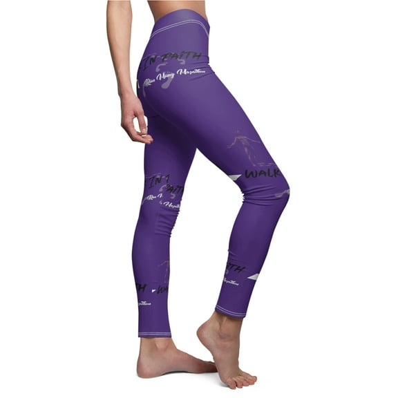 Walk In Faith Women's Purple Casual Leggings