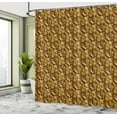 thumbnail image 4 of Ambesonne Mid-Century Modern Shower Curtain, Earthy Geometric, 69"Wx70"L, Caramel Fawn and Chocolate, 4 of 4