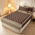 thumbnail image 2 of Manfei Vintage Plaid Zipper Twin Comforter Sets with Fitted Sheet and 2 Pillowcases,Cute Polka Dot Zipper Bedding Set,Brown Yellow,Black Reversible,4pcs, 2 of 8