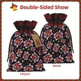 thumbnail image 2 of Rocae Ladybug Print Christmas Drawstring Linen Gift Bag with Drawstrings Treat Bag Goody Present Bags for Christmas Party Favor, 2 of 8