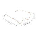 thumbnail image 4 of Semi-rimless Glasses Lensless Eyeglasses Frame Decorative Glasses Frame, 4 of 7