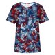thumbnail image 4 of Fiudx Camisetas para Mujer Moda Mujer Casual Cuello Redondo Impresión Blusa Manga Corta Camiseta Verano Tops, 4 of 4