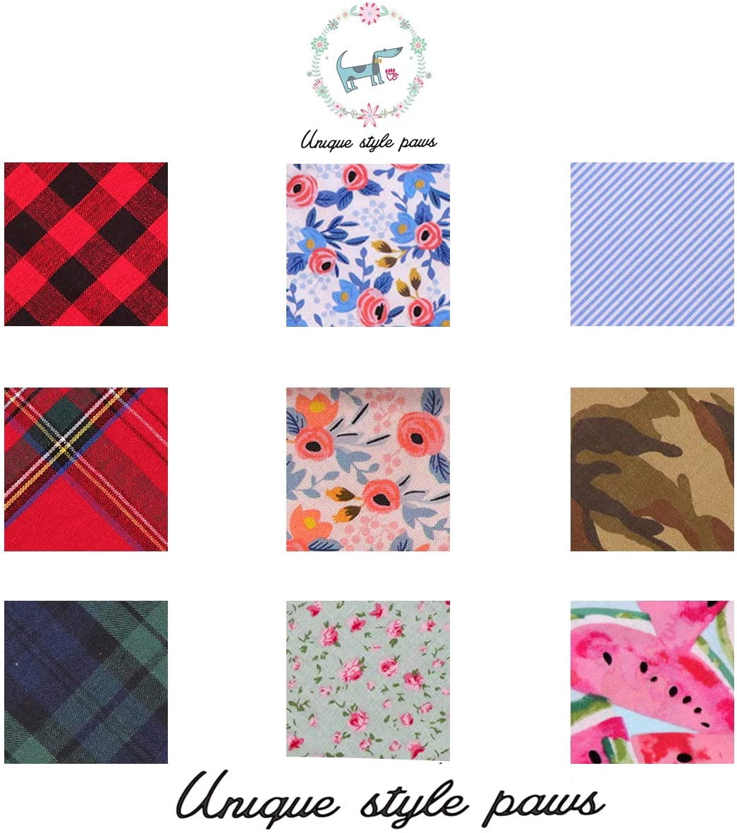 Dog Bandanas 1PC Washable Cotton Triangle Dog Scarfs for Small Medium Large Dogs and Cats