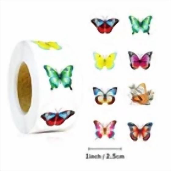 500Pcs Cute Butterfly Sticky Paper Sticker Labels Thank You Sticker Sealing Stat