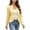 Yellow, variant on Ghalytn Women's Cropped Blazer Ruffled Open Front Long Sleeve Fitted Lightweight Layering Jacket