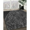 thumbnail image 3 of Ahgly Company Machine Washable Indoor Square Transitional Charcoal Black Area Rugs, 5' Square, 3 of 7