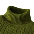 thumbnail image 3 of Men's High Neck Sweater Solid Color Pullover Knitted Warm Casual Turtleneck Mens Knitted Sweater, 3 of 5