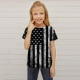 thumbnail image 2 of Ketyyh-chn99 Girls Summer Tops 4th of July Baby Clothes Fashionable Super Soft Short Sleeve T-Shirts Casual Daily Shirt for Kids Independence Day Clothing Black,5-6 Years, 2 of 4