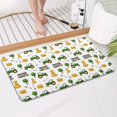 thumbnail image 4 of Cartoon Tractors Hay Bales White Pattern Bathroom Rugs Mat,Non Slip Microfiber Bathroom Rug,Rubber Backing,Soft Bathroom Mats for Bathroom Floor,Tub and Shower,17x30in(43x75cm), 4 of 5