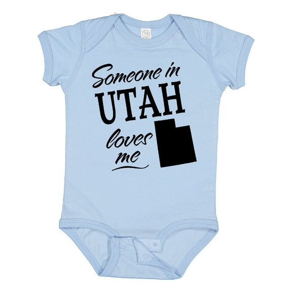 Inktastic Someone in Utah Loves Me Boys or Girls Baby Bodysuit