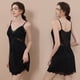 thumbnail image 5 of Camisón de encaje con escote en V para mujer, camisón sexy sin mangas para mujer, talla M-XL, 5 of 6
