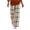 Khaki, variant on Maplenight Plaid Wide Leg Pants for Women Elastic Waist Long Trousers with Pockets Loose Casual Lounge Pants