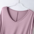 thumbnail image 4 of HomeGardon Nightgowns for Women,Summer Dresses Women's V Neck Solid Color Drawstring Loose and Comfortable Sleeveless Mid Length Nightgown Skirt, 4 of 5