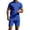A-Blue, variant on Matching Short Sets Mens Short Sets 2 Piece Casual Set Short Sleeve and Shorts Set for Men,Red 3XL
