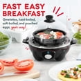 thumbnail image 2 of Rapid Egg Cooker: 6 Egg Capacity Electric Egg Cooker for Hard Boiled Eggs, Poached Eggs, Scrambled Eggs, or Omelets with Auto Shut Off Feature - Black, 2 of 5