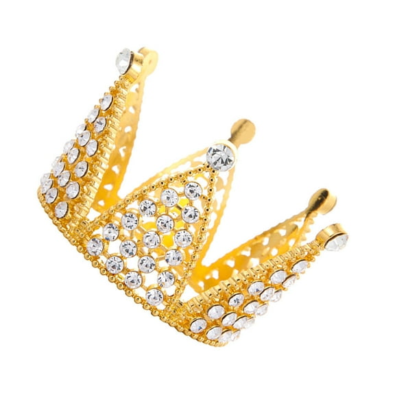 BESTOYARD 1Pc Golden Bridal Headdress Cake Topper Perfect for Party Cake Decoration