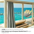 thumbnail image 3 of LAGarden 54"x108" Outdoor Privacy Curtain Tab Top UV30+ Garden Lawn Pergola Deck 10 Piece, 3 of 9