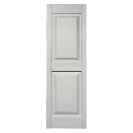 Builders Edge 15W in. Raised Panel Vinyl Shutters (Best Exterior Shutters For Windows)