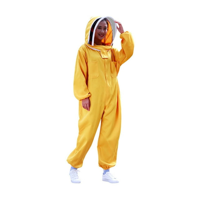 relayinert Lightweight And Portable Beekeeper Costume For Convenient Beekeeping Yellow yellow L 1Set