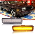 thumbnail image 2 of Clear Amber Front Bumper Side Marker Lights with Black ABS Housing and W5W Bulbs, 2 of 8