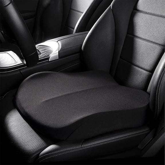 Wenbo Memory Foam Car Heightening Seat Cushion, Ergonomic Non-Slip Black Driver Seat Pad