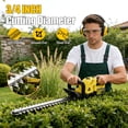 thumbnail image 3 of Gisam Cordless Rotary Hedge Trimmer, 21" Dual-Action Blade Electric Handheld Shrub Trimmer, with 2 x 4.0Ah Battery and Fast Charger, 3 of 11