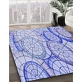 thumbnail image 2 of Ahgly Company Indoor Round Patterned Periwinkle Purple Area Rugs, 7' Round, 2 of 6