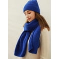 thumbnail image 4 of Kukuzhu Women's Solid Ribbed Knit Scarf Soft Thick Vintage British Style Versatile And Warm, 4 of 4