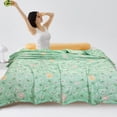 thumbnail image 4 of Qocolhg Cute Summer Quilt Bedding Modern Air Conditioner Quilt for Kids, Cotton Breathable Comforter Print Floral Quilts Bedspread, Cooling Blankets for Hot Sleepers, 39x59 inch, Green, 4 of 6