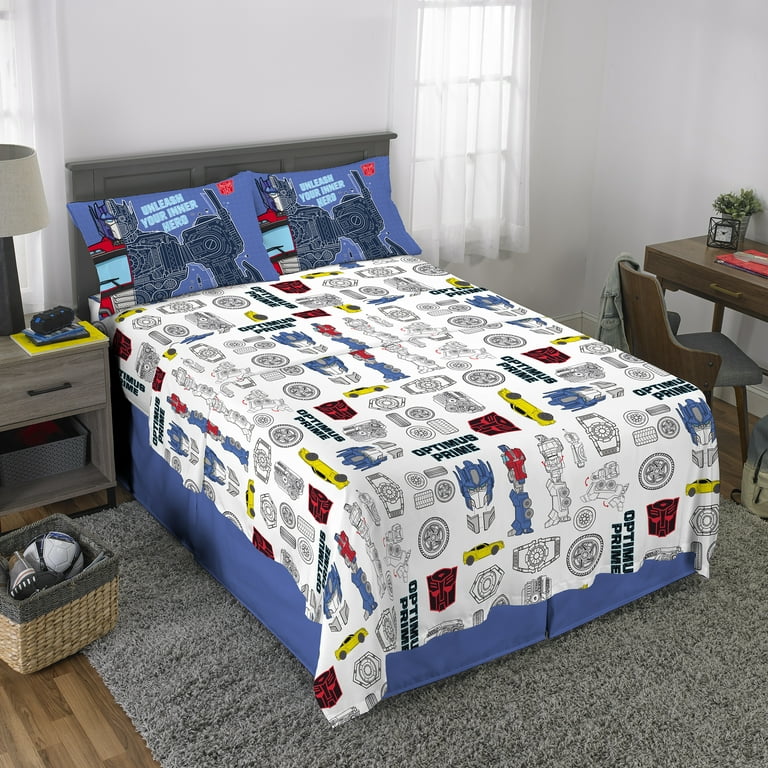 80' Transformers flat sheetsトランスフォーマーシーツ Transformers Kids Full Sheet Set, Hasbro - Walmart.com
