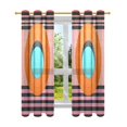 thumbnail image 7 of Yayeee Window Curtains Light Filtering 63"x52" Grommet Panel Pair Home Living Room Decor, Orange Circle, 7 of 7